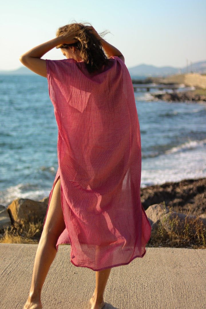 Red beach dress on sale