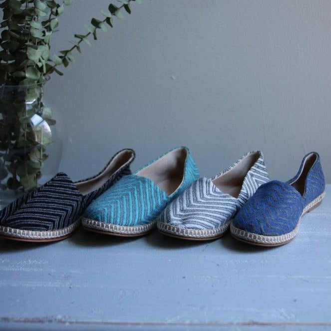 Blue sale striped espadrilles